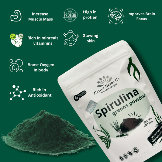 NATIVE HERBS SPIRULINA POWDER - 200gm