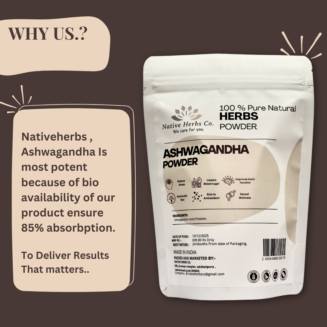 NATIVE HERBS ASHWAGANDHA POWDER - 200gm