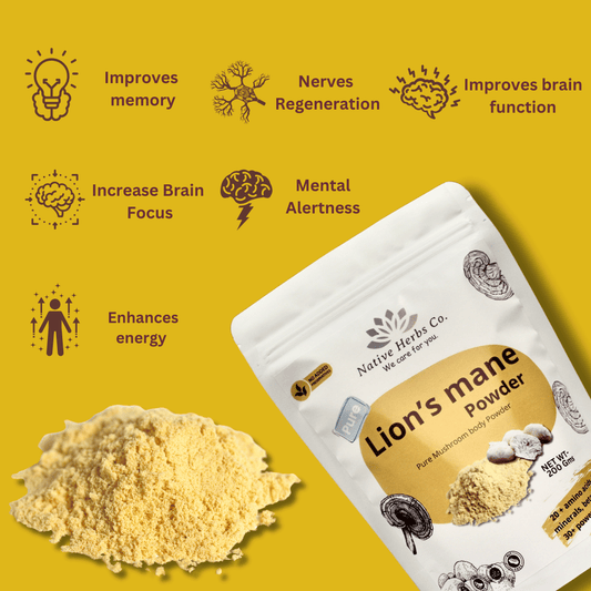 NATIVE HERBS LIONE's MANE MUSHROOM  POWDER - 200gm